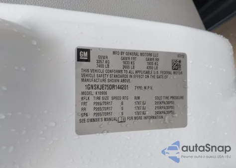 2013 Chevrolet Suburban 1500 Lt from USA, damaged, VIN 1GNSKJE75DR144201